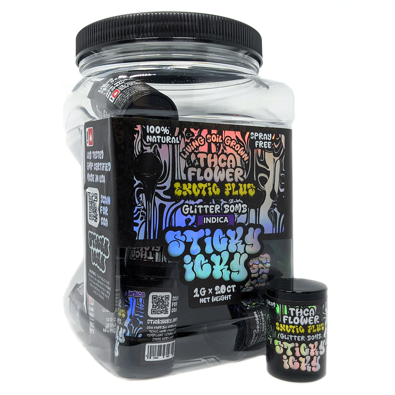 Sticky Icky - THCA Flower 1g - Jar of 20 Sticky Icky - THCA Flower 1g - Jar of 20
